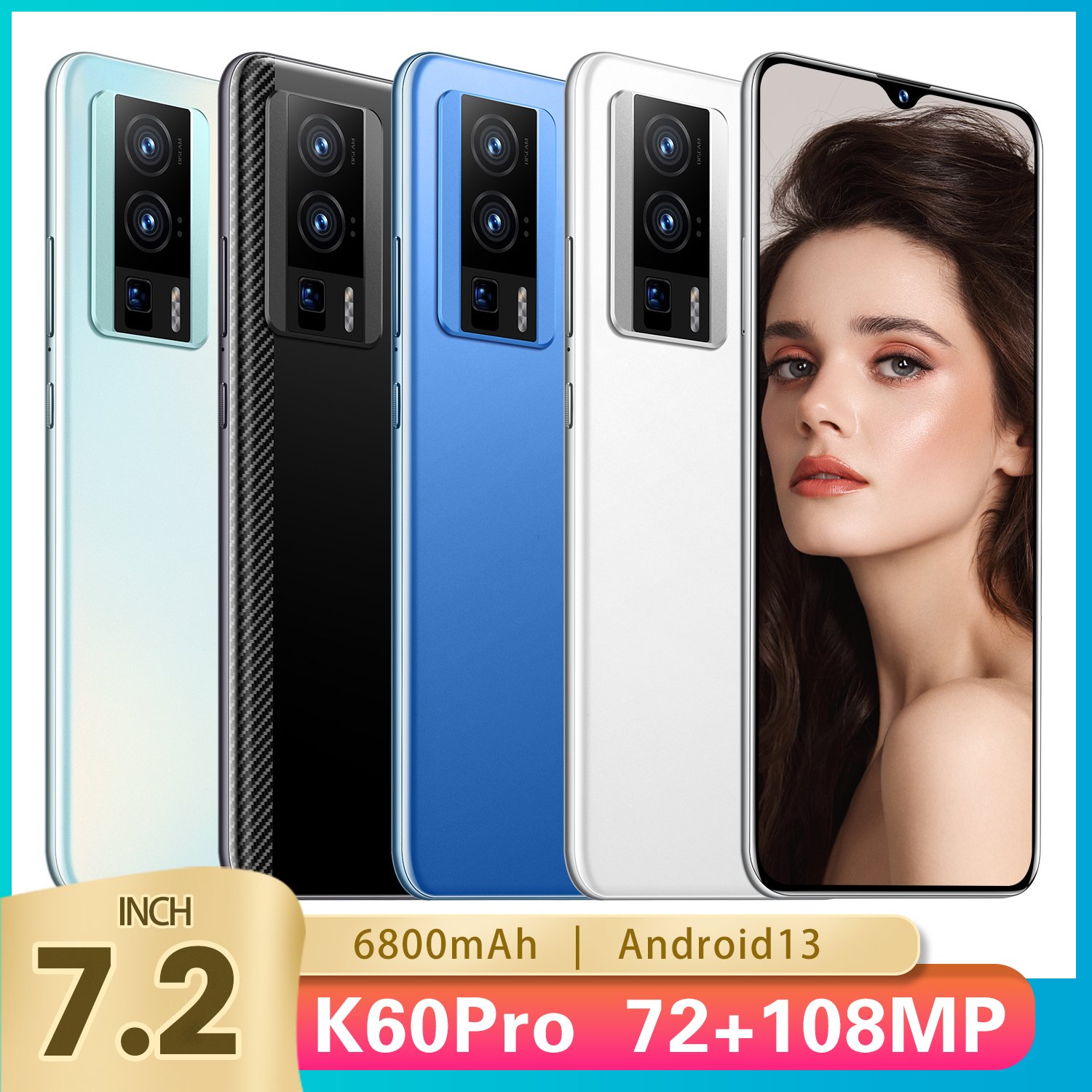 New Arrival Xiao K60 Pro 5G 108MP Camera Mobile Phone 6800mAh 16GB+1TB 7.2inch 5G Smartphone